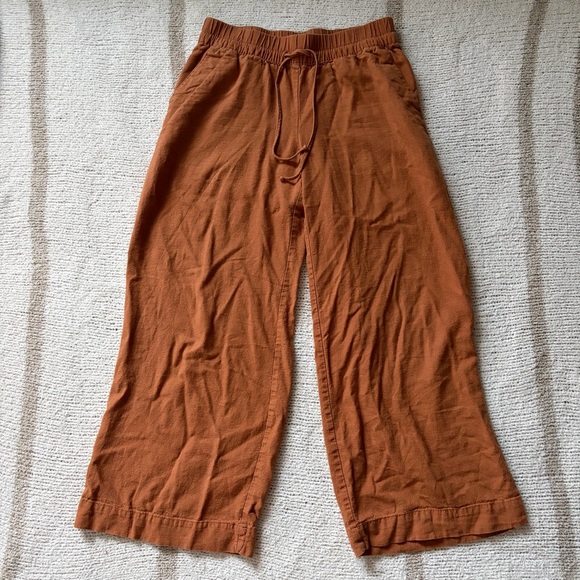 a new day Pants - [SOLD] a new day orange wide leg linen blend pants